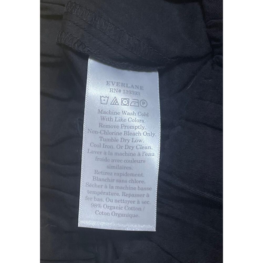 Everlane Size 2 Womens Pants Organic Cotton Black Pull On Stretch Elastic Waist - Picture 6 of 10